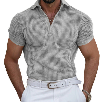 Herren Poloshirt atmungsaktiv Struktur Optik Berlin - BerlinGlamour