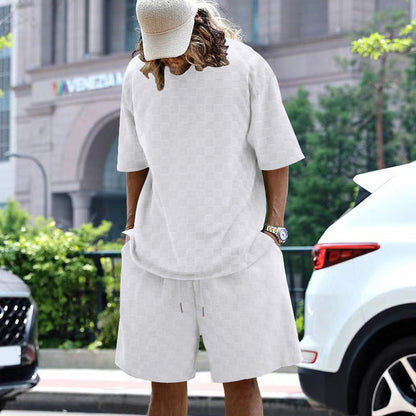 Herren Sportensemble Kariert Modern Streetwear