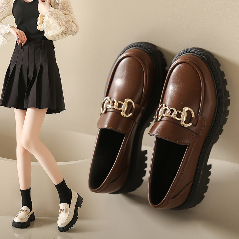 Damen Mokassins Elegante Schnalle Schuhe Modern