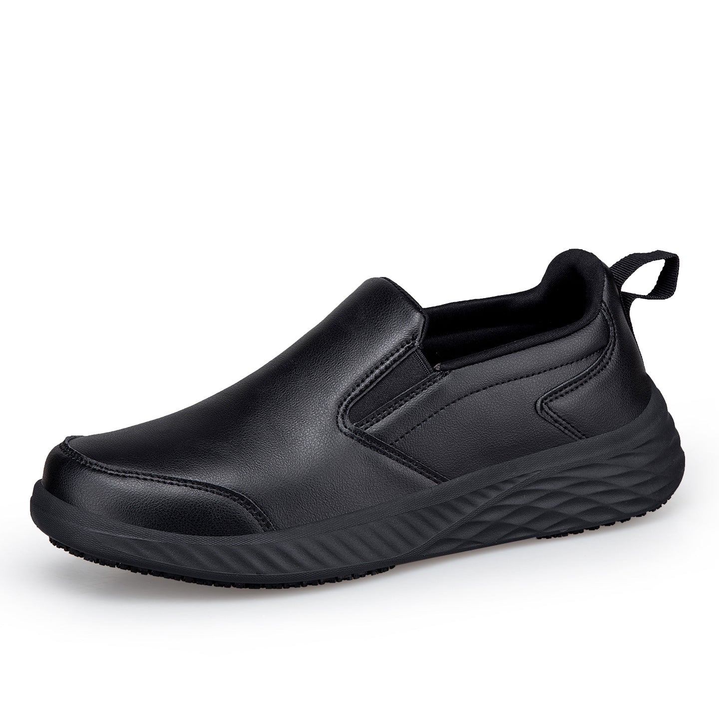 Damen Sneaker Bequem Slip-On Rutschfest Schwarze Schuhe