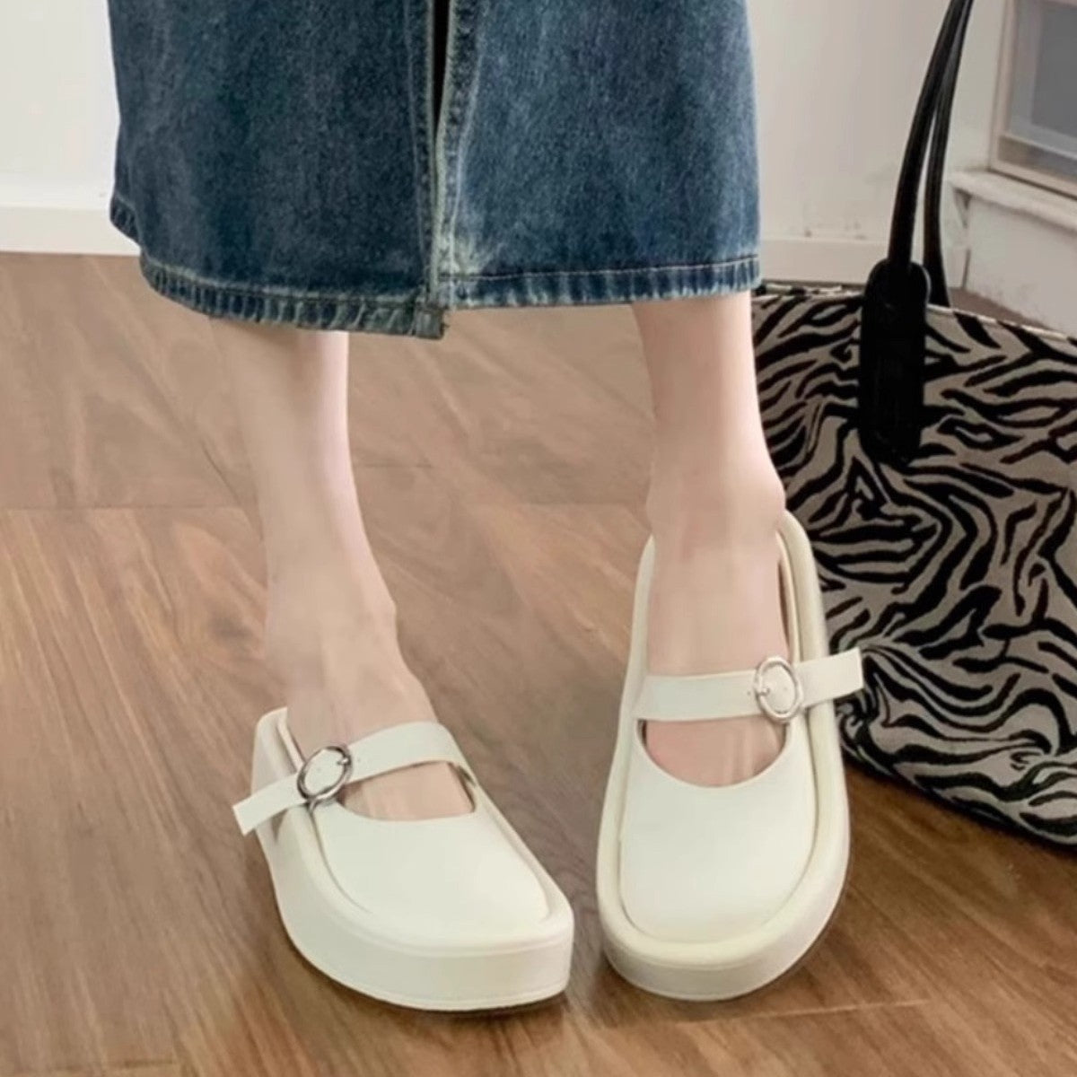 Damen Clogs Bequem mit Schnalle Modern Komfort
