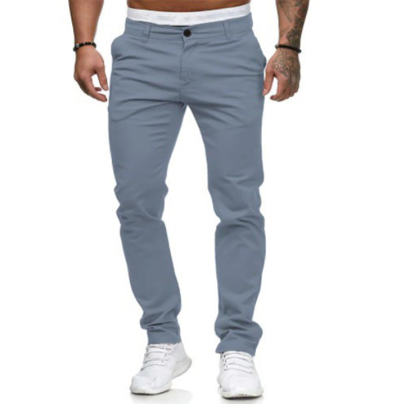 Herren Slim Fit Chino Hose Modern Schwarz