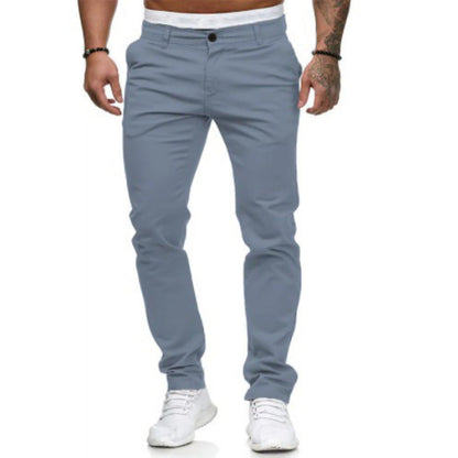 Herren Slim Fit Chino Hose Modern Schwarz