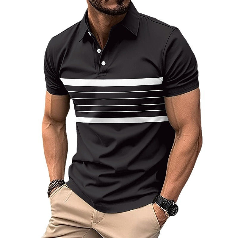 Herren Poloshirt Sportlich Streifenmuster Modern Berlin
