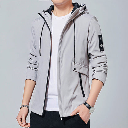 Herren Outdoorjacke Sportlich Verstellbare Kapuze Wasserdicht