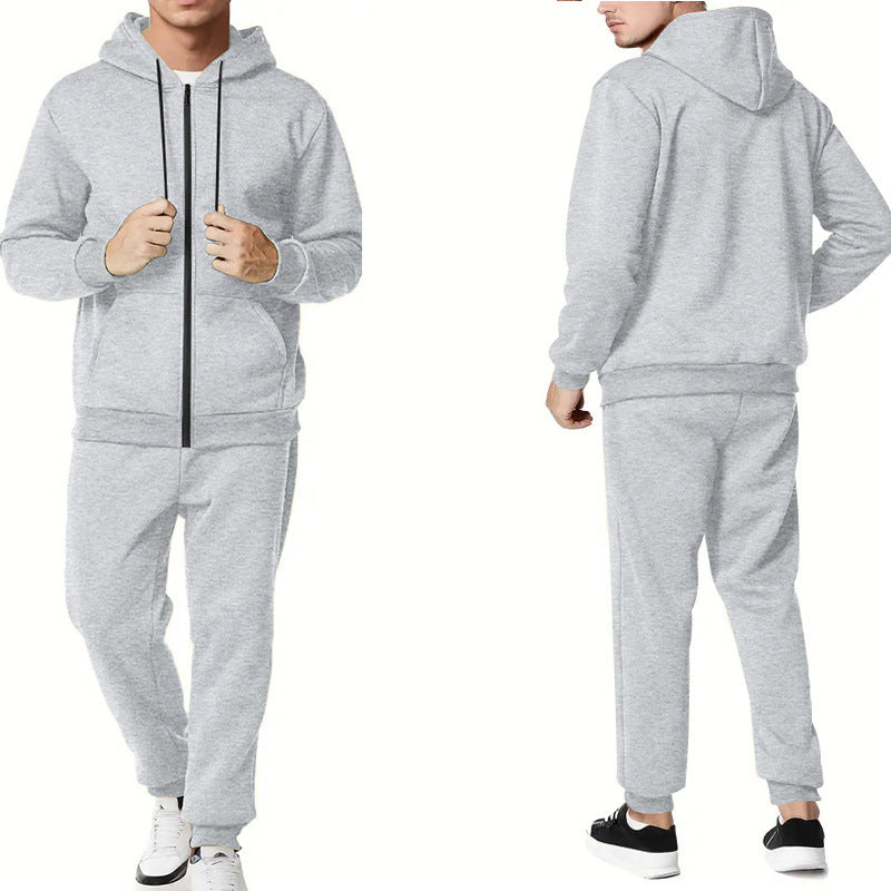 Herren Sportanzug Hoodie Jogger Set atmungsaktiv mit Taschen