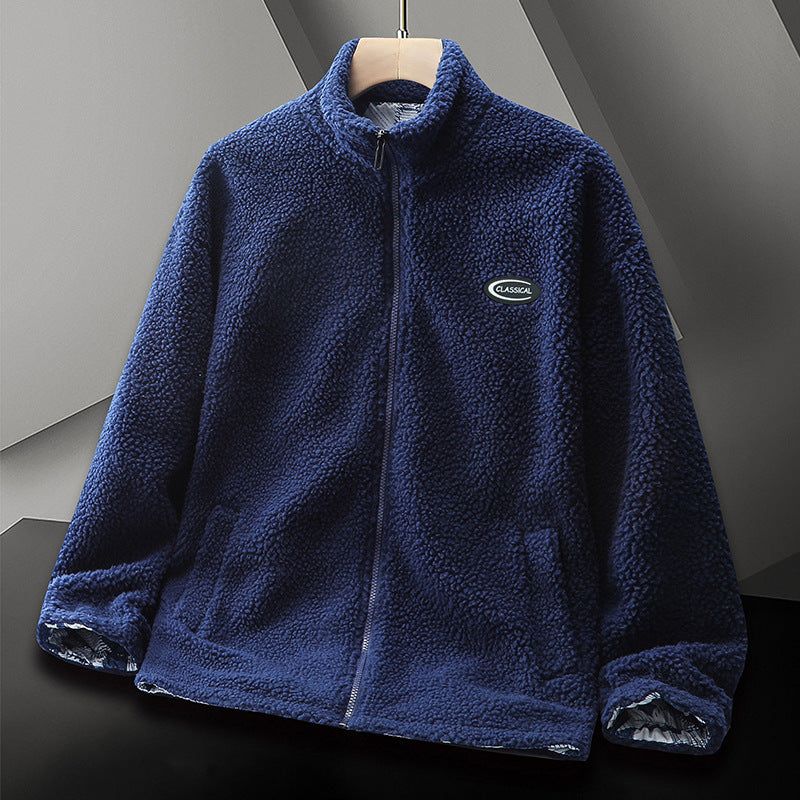 Herren Fleecejacke Warm Elastisch Hochkragen