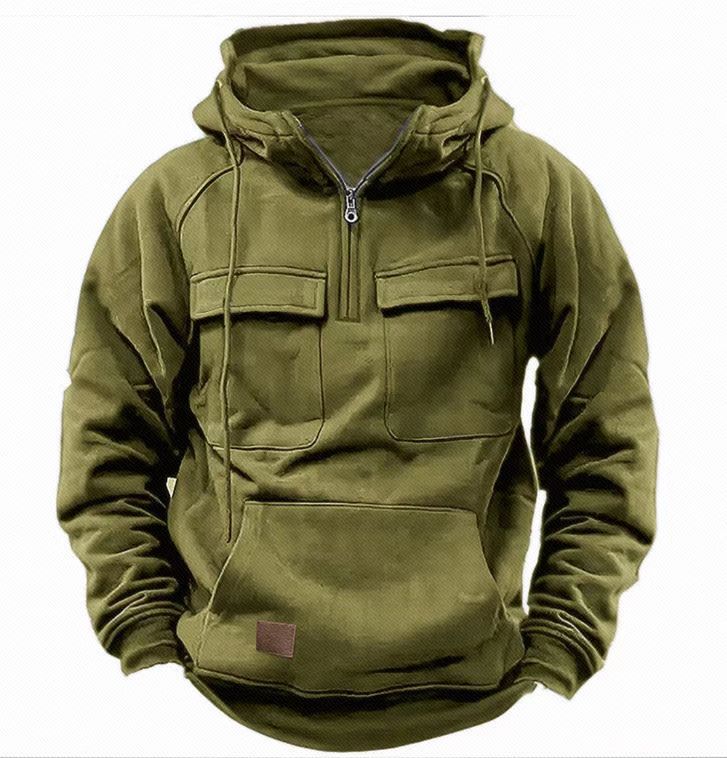 Herren Kapuzenpullover Warm Praktisch Reißverschluss