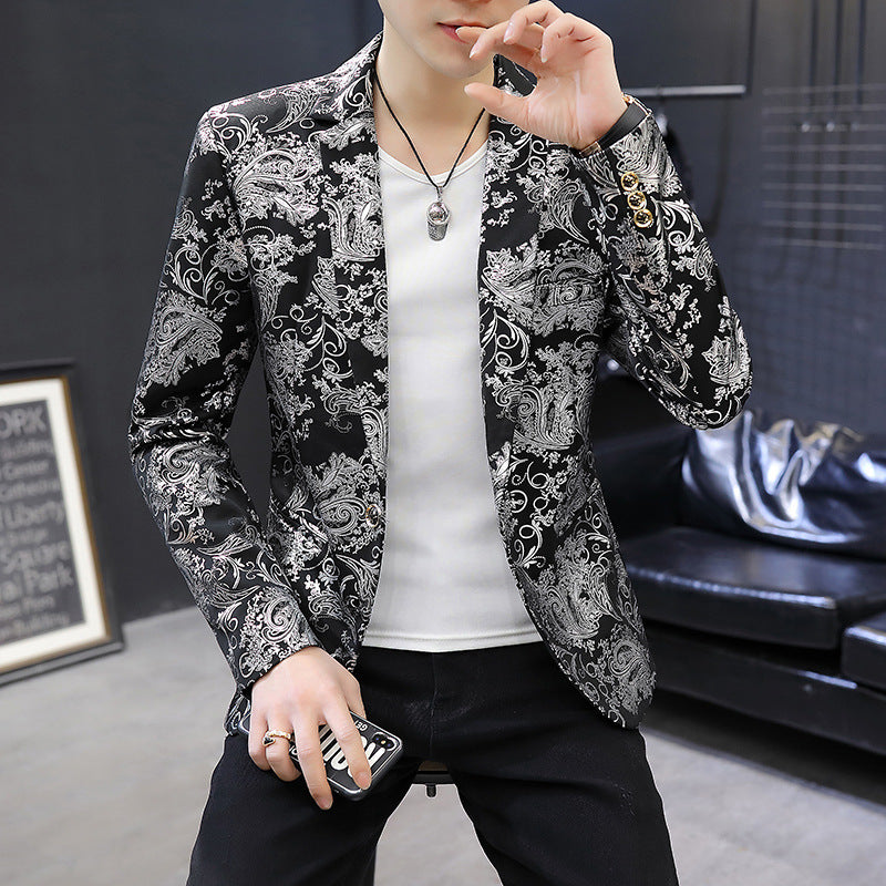 Herren Blazer Elegant Luxus Jacquard Muster