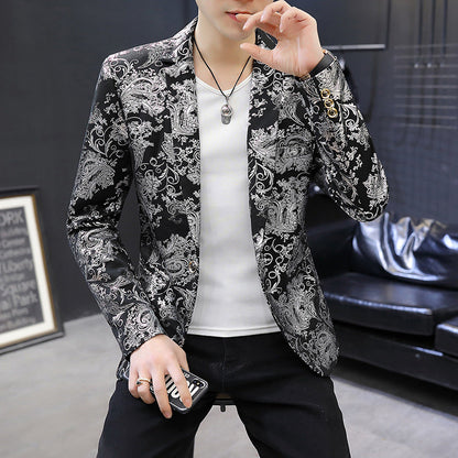 Herren Blazer Elegant Luxus Jacquard Muster