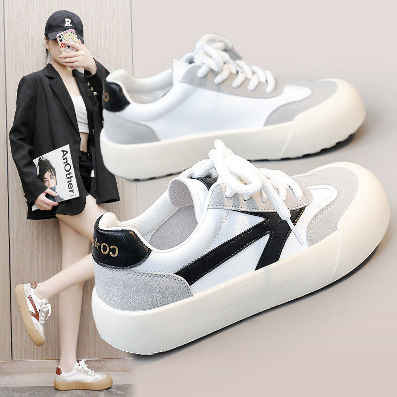 Damen Sneaker Bequem Sportlich Weiß Schwarz - BerlinGlamour