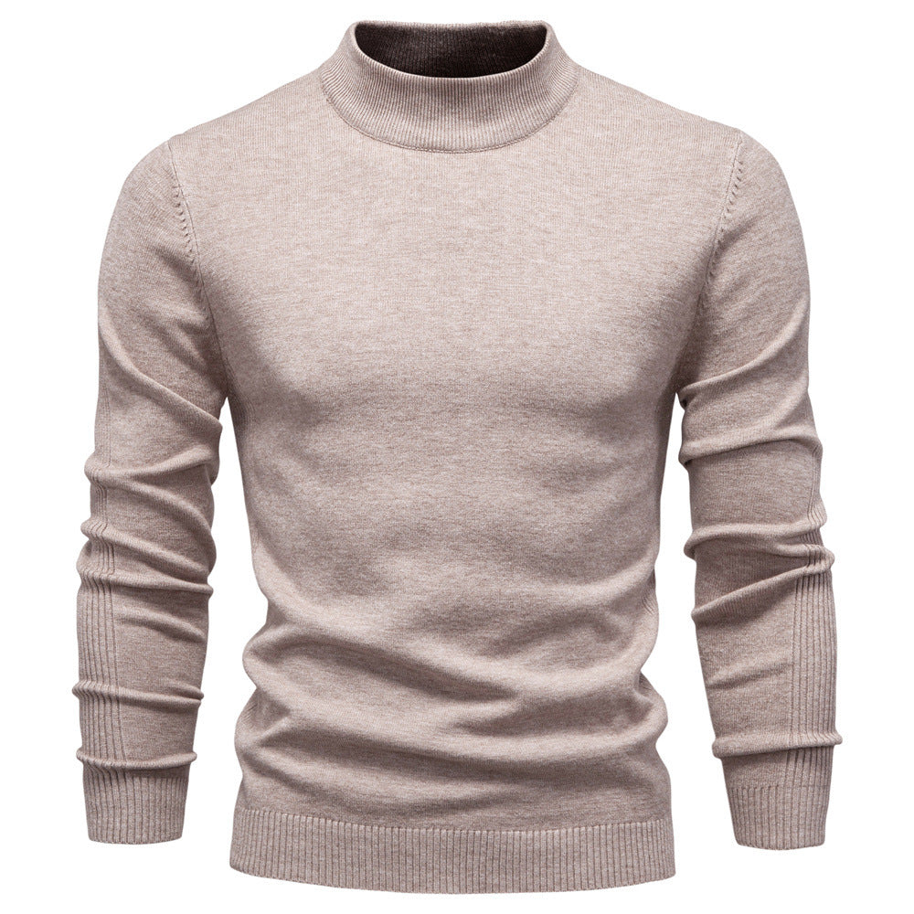 Herren Rollkragenpullover Weich Strick Material Rippstruktur