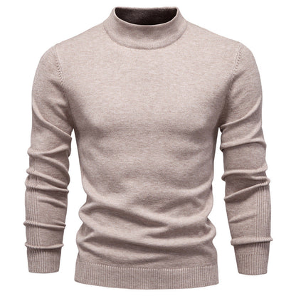 Herren Rollkragenpullover Weich Strick Material Rippstruktur