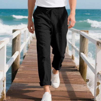 Herren Freizeithose Bequem Luftig mit Verstellbund