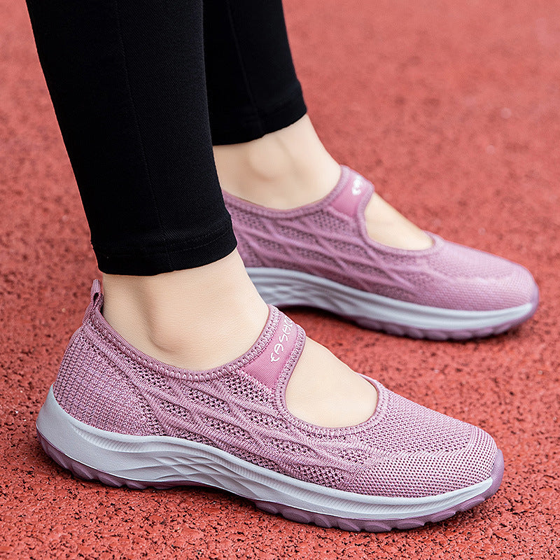 Damen Sportpumps Leicht Bequem Elastisch