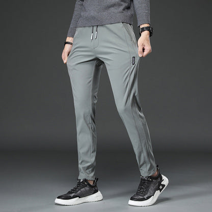 Herren Sporthose Slim Fit Elastisch mit Reißverschlusstaschen