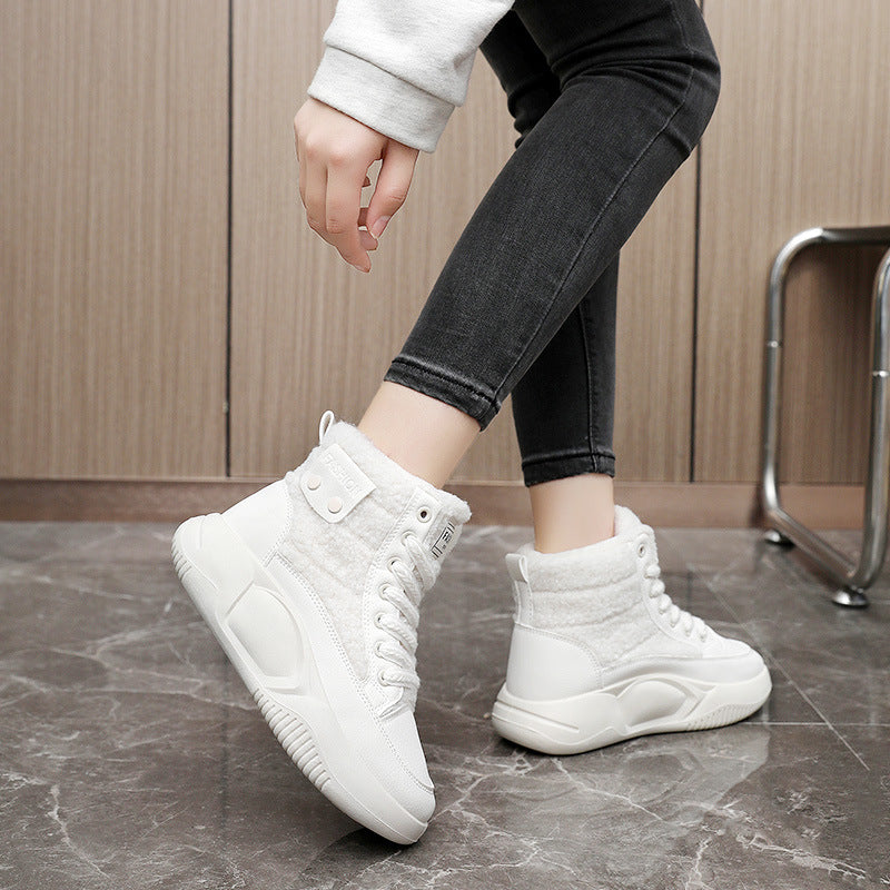 Damen Sneaker High-Top Isoliert Rutschfest Winter