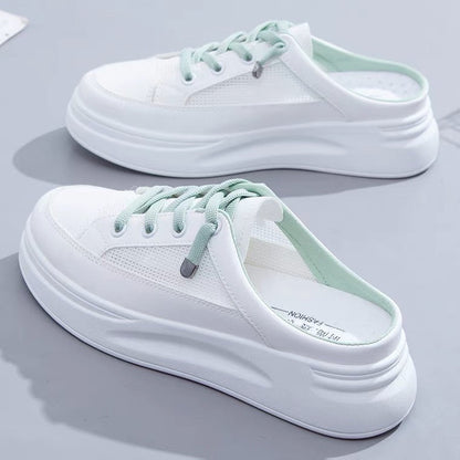 Damen Sneaker Slip-On atmungsaktiv Netzoptik Weichlaufsoler