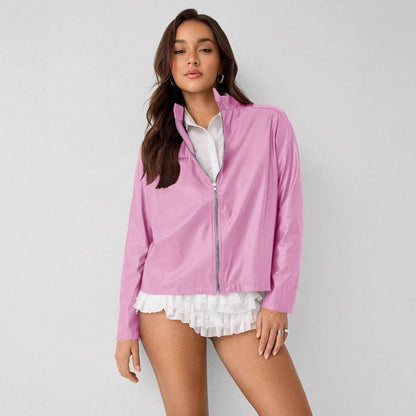 Damen Windjacke Leicht Wasserabweisend Modern