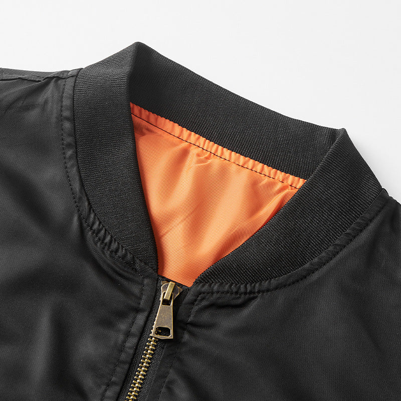 Herren Bomberjacke Modern Style Schwarz