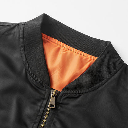 Herren Bomberjacke Modern Style Schwarz
