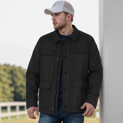 Herren Freizeitjacke Urban Style Schwarz