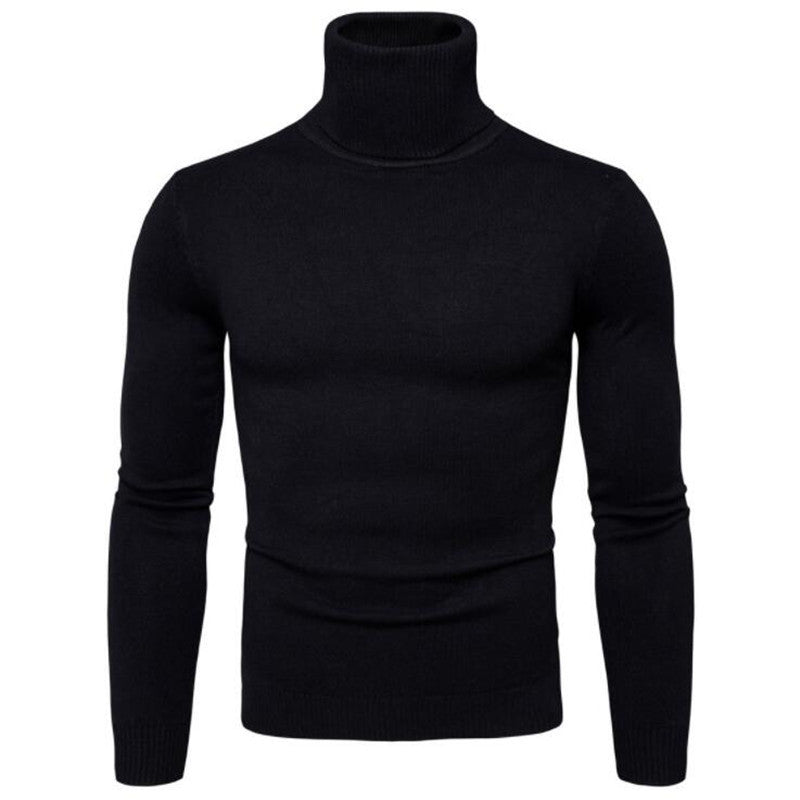 Herren Strickpullover Slim Fit Hochkragen Modern
