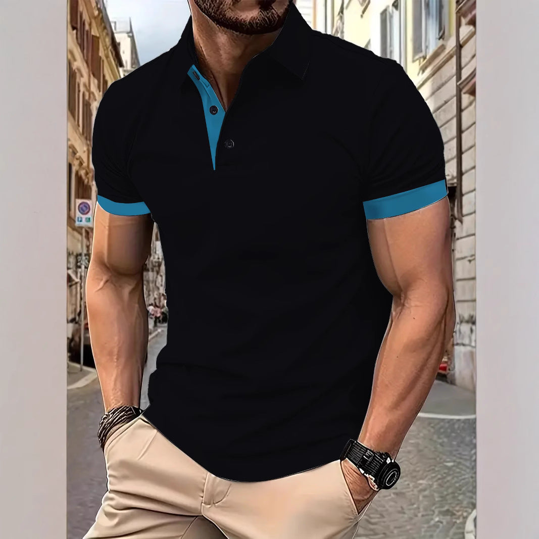 Herren Poloshirt Modern mit Kontraststreifen