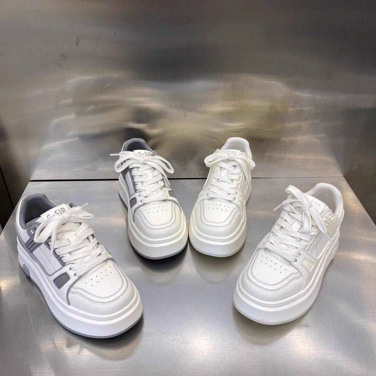 Damen Plattform Sneaker Bequem Dämpfung Modern