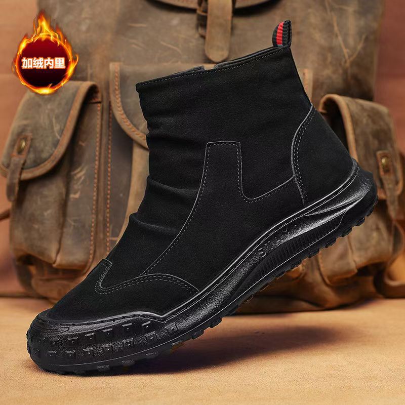 Damen Stiefel Ankle Boots Robust Reißverschluss