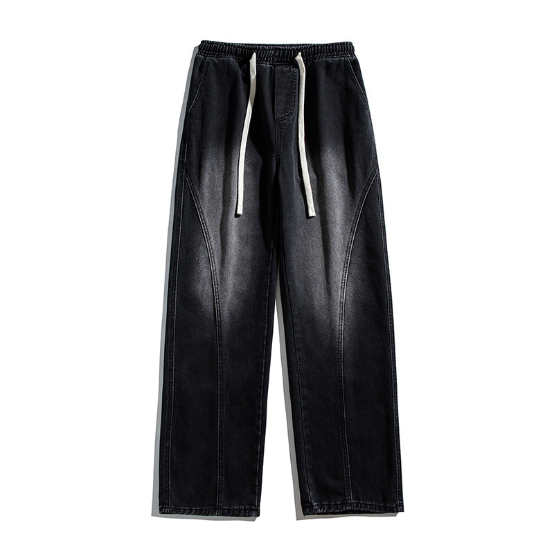 Herren Jeanshose Weit Bequem Elastisch Modern