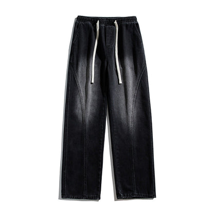Herren Jeanshose Weit Bequem Elastisch Modern