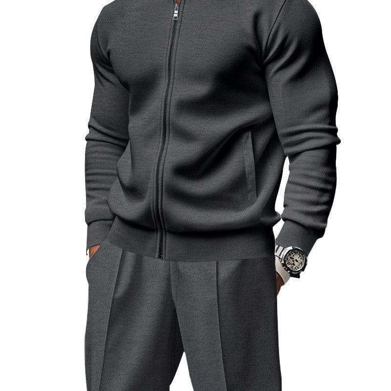 Herren Jogginganzug Lässig Bomberjacke Hose Set Sportlich
