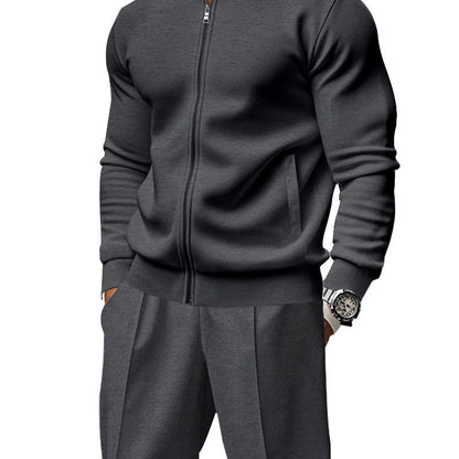 Herren Jogginganzug Lässig Bomberjacke Hose Set Sportlich