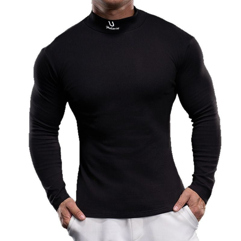 Herren Funktionsshirt Stehkragen Hochwertig Sportlich