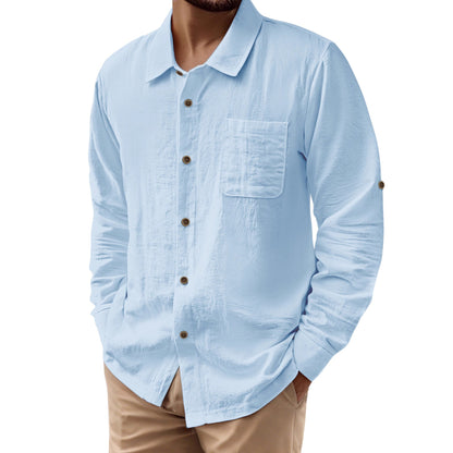 Herren Hemdjacke Elegante Lässige Casual