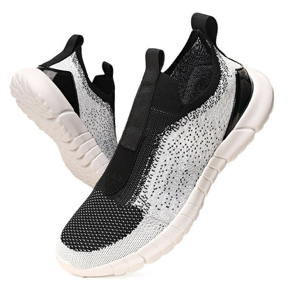 Damen Sneaker Sportlich Atmungsaktiv Slip-On Schwarz