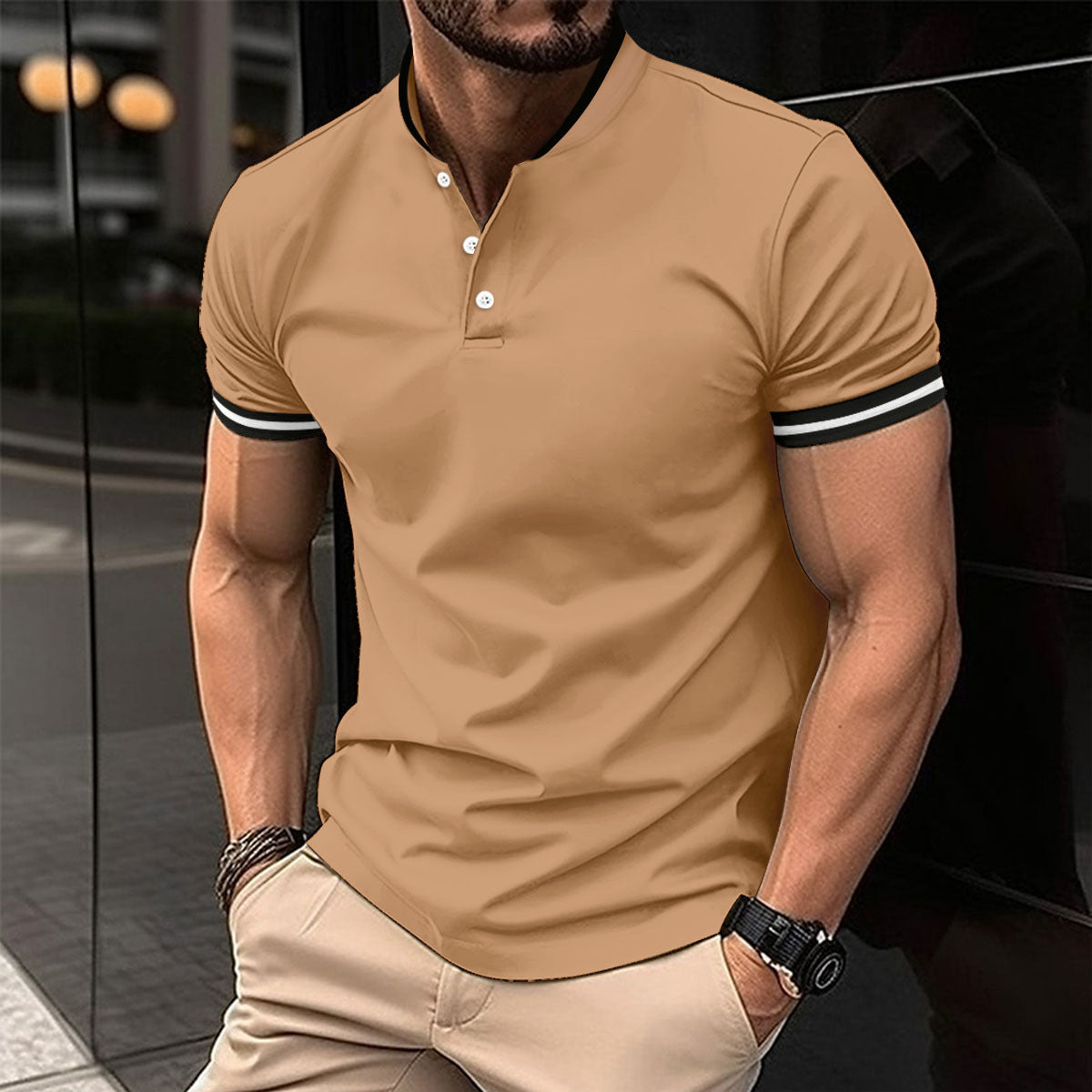 Herren Poloshirt Komfort Kragen Modern Sportlich - BerlinGlamour