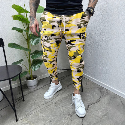Herren Jogginghose Camouflage Elastisch Mit Taschen