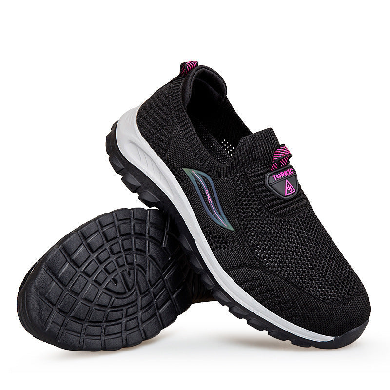 Damen Sneaker Slip-On Bequem Flexibel Weich
