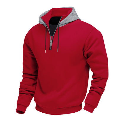 Herren Sweatjacke Reißverschluss Kragen Hoch Modern