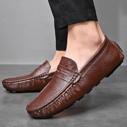 Damen Mokassins Leder Bequem Flexibel - BerlinGlamour
