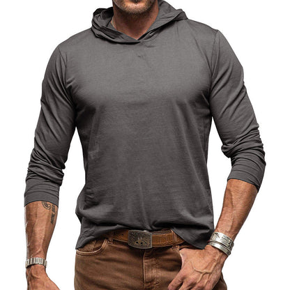 Herren Langarmshirt mit Kapuze Bequem Warm