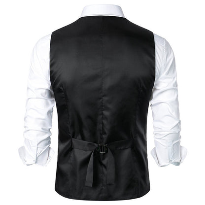 Herren Anzugweste Elegant Hahnentritt Muster Slim Fit