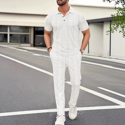 Herren Anzug Freizeit Modern mit Strickmuster Elegant