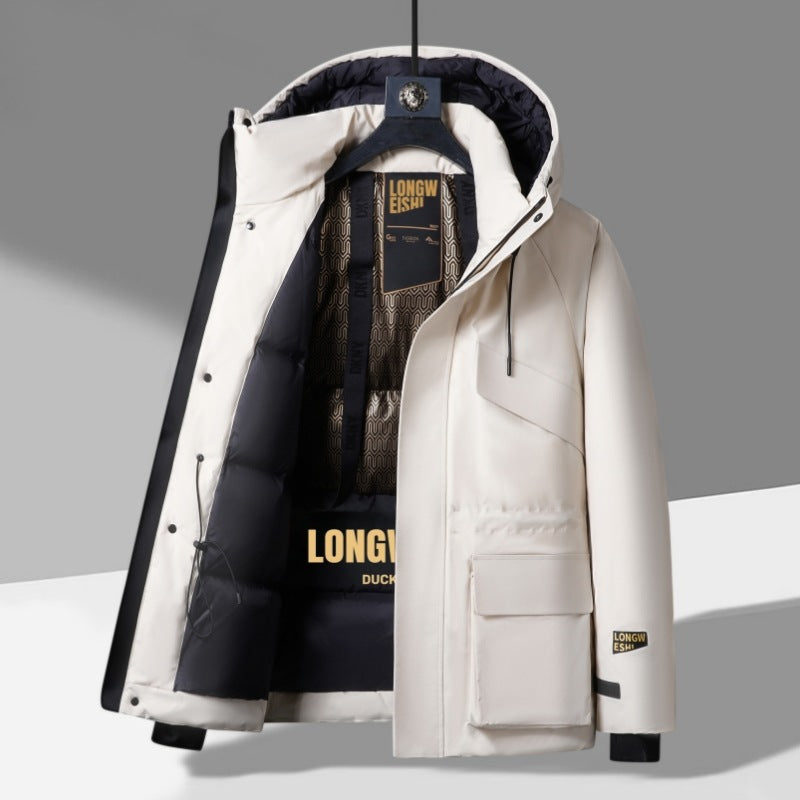 Herren Winterjacke Isoliert Warm mit Kragen und Taschen - BerlinGlamour
