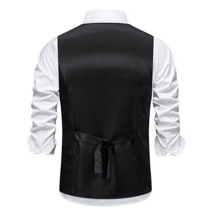 Herren Anzugweste Elegant Slim Fit mit Taschen