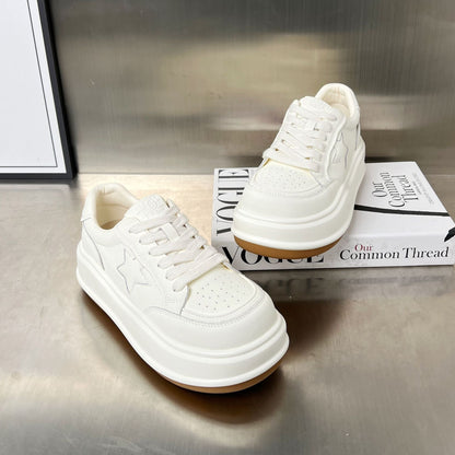Damen Sneaker Sportlich mit Wedgesohle und Sternenmuster