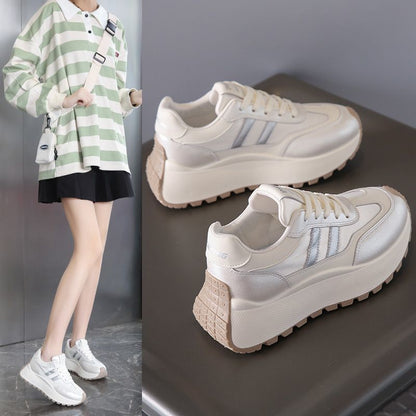 Damen Plateau Sneaker Bequem Sportlich Modisch