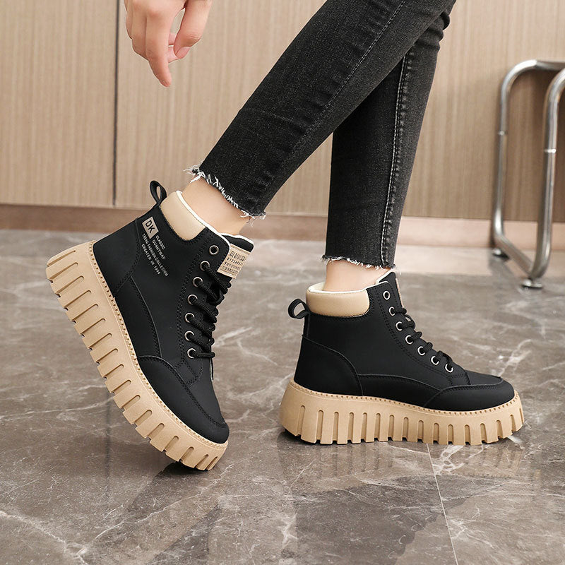 Damen Sneaker High-Top Komfortabel Rutschfest Mit Dämpfung